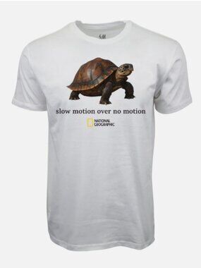 Natioal Geographic Tortoise ''Slow Motion Over No Motion'' Graphic T-shirt